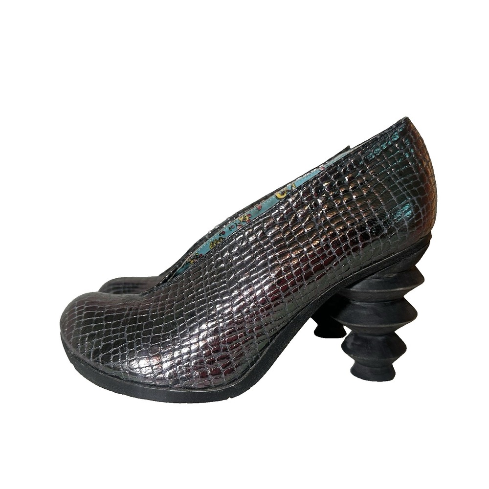 Irregular Choice Bangers & Mash 9.5 Leather Heels Metallic Witchy Whimsigoth